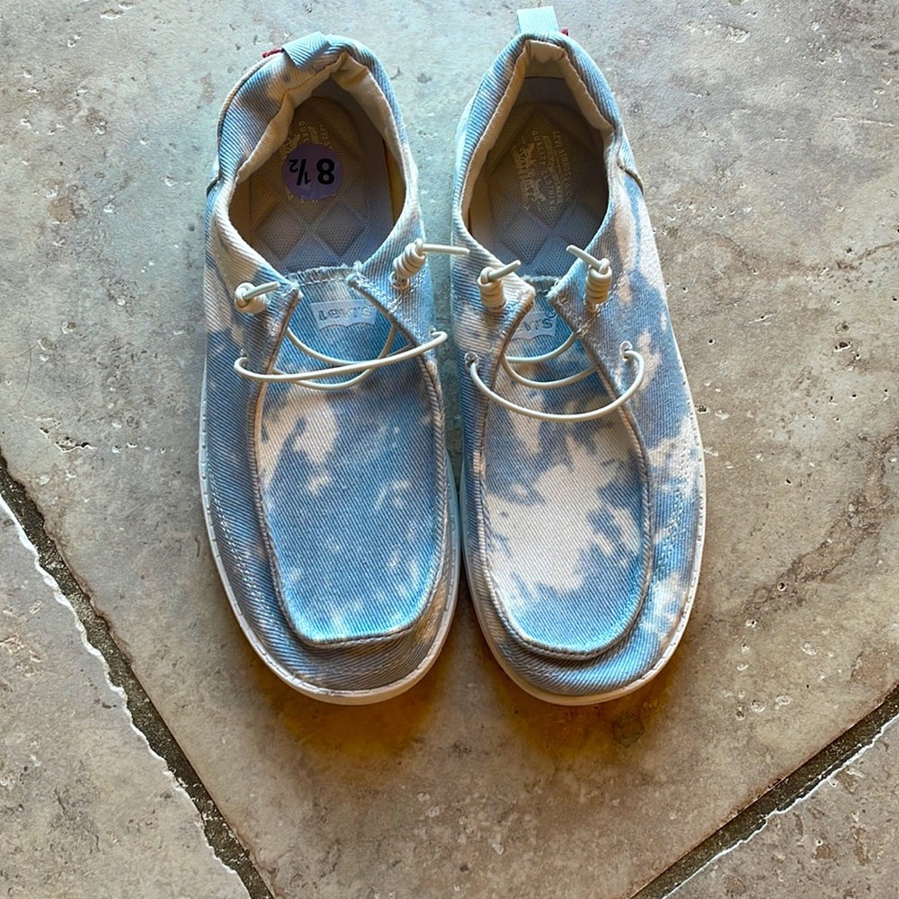 Levis Womens Boat Shoes Fashion Slip On Blue Sz. 8.5